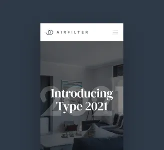 a screenshot of the airfilter app showcasing the type 2021 air conditioner