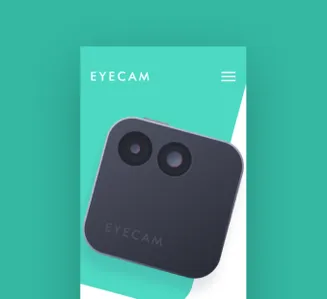 a screenshot of the eyecam app in which we can see a small camera with two lenses