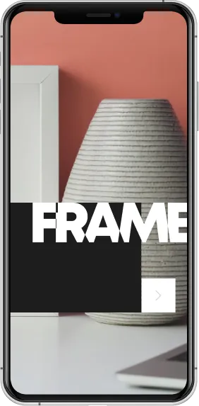 a mobile phone with furnitures wallpaper image having the text 'frame'